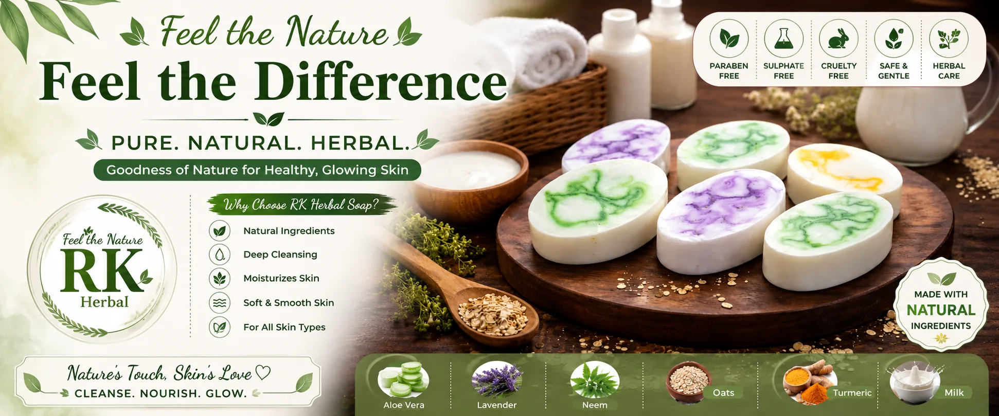 Goat Milk Herbal Soap for Gentle Cleansing